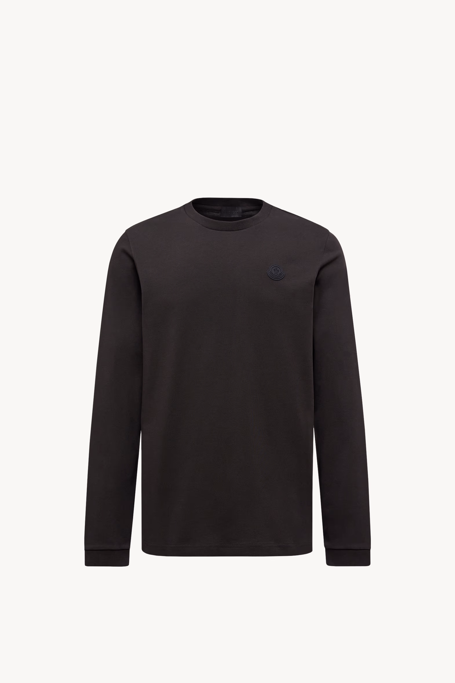 Graphic Logo Long Sleeve Cotton T-Shirt Men Black Moncler 2
